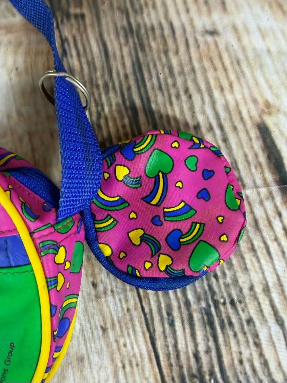 Vintage 1992 Barney Round Crossbody Bag Coin Purse Kids Lyons Group Vintage Rare